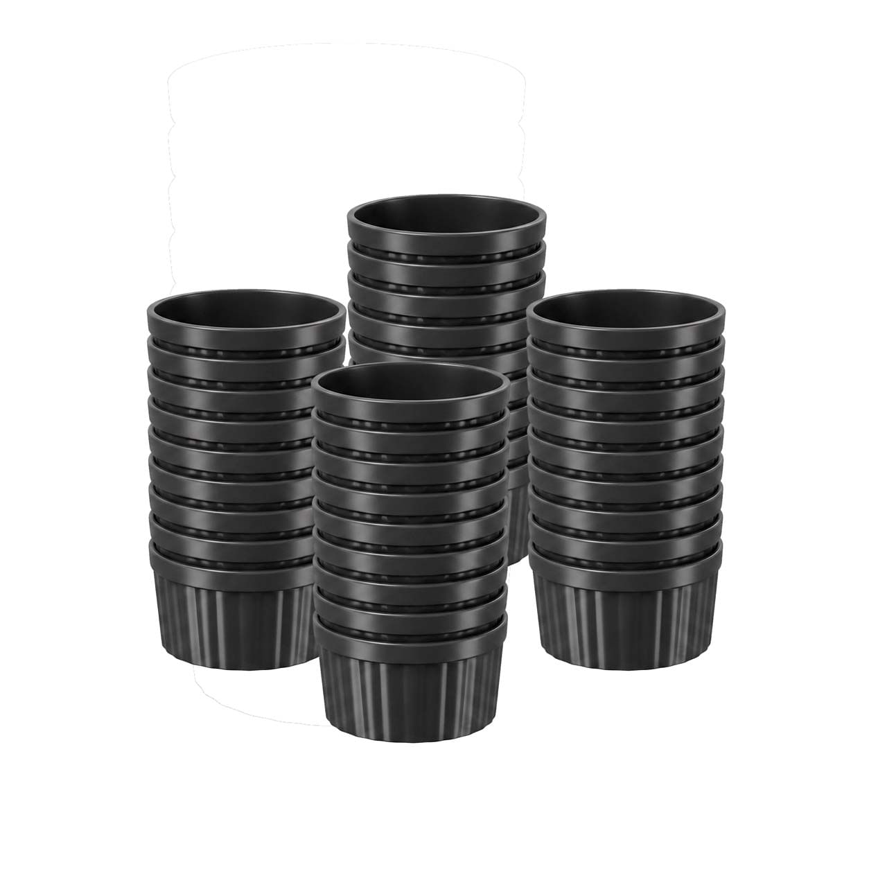 Kit 40 Ramekins Coza Uno 280ml Preto
